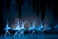 Ballet on the stage in the theater. The play of Tchaikovsky Swan Lake.