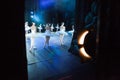 Ballet swan lake. statement. Ballerinas in the movement.