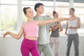 Ballet training for teenagers in a ballet studio under the guidance of choreographer Royalty Free Stock Photo