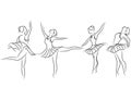 Ballet on white background