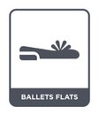 ballets flats icon in trendy design style. ballets flats icon isolated on white background. ballets flats vector icon simple and Royalty Free Stock Photo