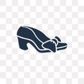Ballets Flats vector icon isolated on transparent background, Ba Royalty Free Stock Photo