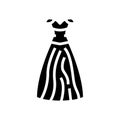 ballgown bride dress glyph icon vector illustration