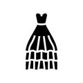 ballgown wedding dress glyph icon vector illustration