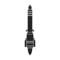 Ballistic missile vector icon.Black vector icon isolated on white background ballistic missile.