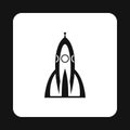 Ballistic rocket icon, simple style Royalty Free Stock Photo