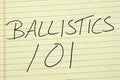 Ballistics 101 On A Yellow Legal Pad Royalty Free Stock Photo