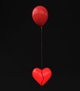 Ballon with break heart