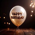 Ballon with Happy Birthday wordings as a celebration greeting message,