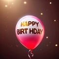 Ballon with Happy Birthday wordings as a celebration greeting message