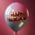 Ballon with Happy Birthday wordings as a celebration greeting message