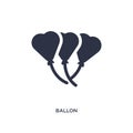 ballon icon on white background. Simple element illustration from love & wedding concept