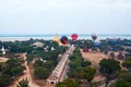 Balloning in Bagan, Myanmar Royalty Free Stock Photo