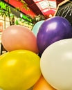 Ballons multicolore, A party green, blue and red ballons.,  colorful balloons isolated on white Royalty Free Stock Photo