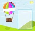 Balloon aerostatic ilustration Royalty Free Stock Photo