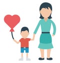 Balloon, Affectionate mother That can be easily edited in any size or modified.