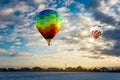 Balloon against the background of a crescent, the tranquility of nature Royalty Free Stock Photo