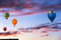 Balloon amid blue sky . soar in the clouds