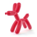 Balloon animal dog on white