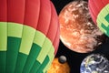 Balloon on a background of planets and space. Elements of this image furnished by NASA