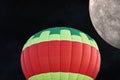 Balloon on a background of planets and space. Elements of this image furnished by NASA