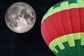 Balloon on a background of planets and space. Elements of this image furnished by NASA