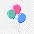 Balloon ballon vector flat cartoon birthday party Royalty Free Stock Photo