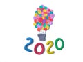 Balloon baskets plasticine clay, 2020 year dough