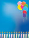 Balloon birthday background