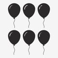 Balloon black icon