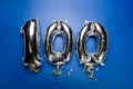 Balloon Bunting for celebration Happy 100th Anniversary Royalty Free Stock Photo