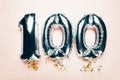 Balloon Bunting for celebration Happy 100th Anniversary Royalty Free Stock Photo