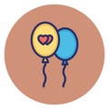 Balloon, celebrations Vector Icon which can easily edit