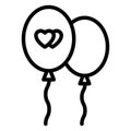 Balloon, celebrations Vector Icon which can easily edit