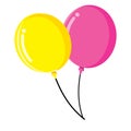 balloon2 color happy new year birth day pink yellow