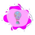 Balloon colored liquid bacdge icon. Simple color vector of circus icons for ui and ux, website or mobile application