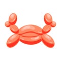 Balloon crab vector icon.Cartoon vector icon isolated on white background balloon crab.