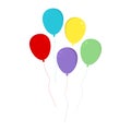 Balloon in different colors. Set of simple balloons for the holiday