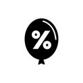 Balloon Discount Flat Vector Icon Royalty Free Stock Photo