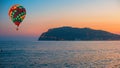 Balloon at evening at Alanya coast