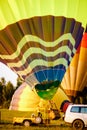 Balloon in the field. Preparing for flight Royalty Free Stock Photo