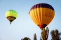 Balloon in the field. Preparing for flight Royalty Free Stock Photo