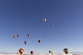 Balloon Fiesta on a sunny day. White Sands National Monument in Alamogordo,New Mexico, USA