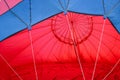 Balloon filling with air in Aeroestacion Festival in Guadix