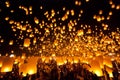 Balloon Firework Festival in Chiangmai Thailand