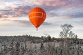 A balloon flies against the sky Royalty Free Stock Photo