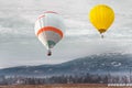 A balloon flies against the sky . Royalty Free Stock Photo