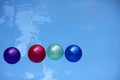 Balloon Floating in Swimming Pool Royalty Free Stock Photo