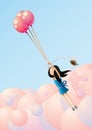Balloon-flying girl