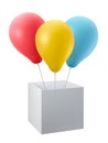 Balloon flying out of magic little box
